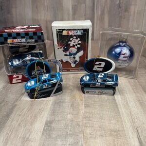 Nascar Rusty Wallace Lot of 5 Christmas Ornaments #2 2004